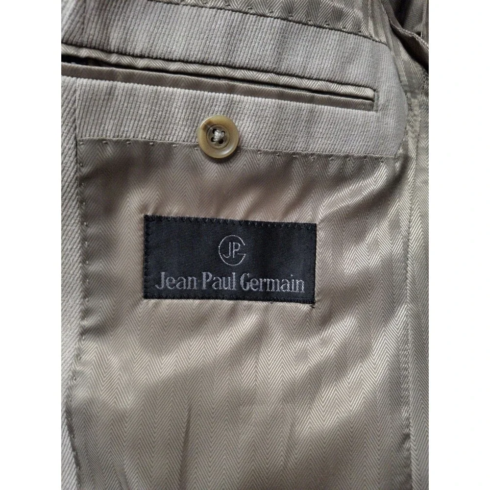 Jean Paul Germain Sport Coat LONDON Blazer Mens 38R Beige Microfiber